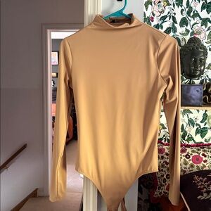 Express Tan Long Sleeve Bodysuit